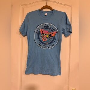Blue Graphic Bahamas pig T shirt​​​